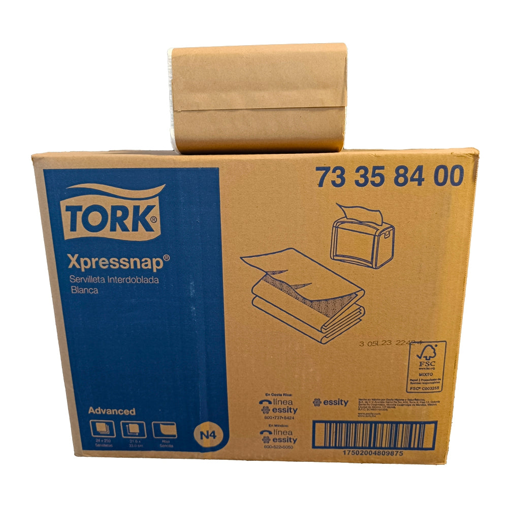 Servilleta Blanca Xpressnap Tork - (12 Paquetes x 500 Hojas)