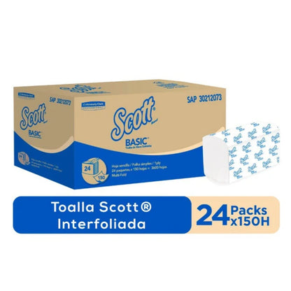 Toalla Scott Basic Interfoliada 150 Hojas