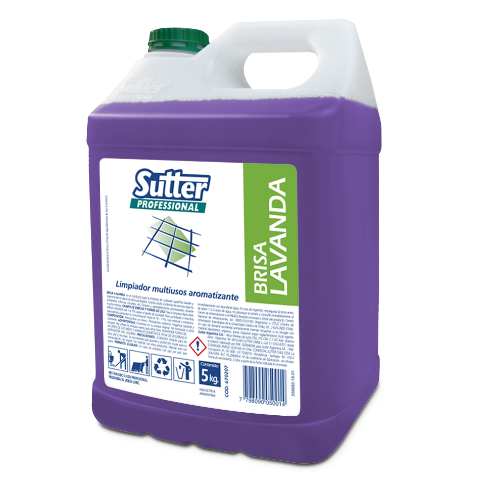 Limpiapisos Perfumado Aroma Lavanda 5 L · Formato Ahorro | Sutter Brisa Lavanda