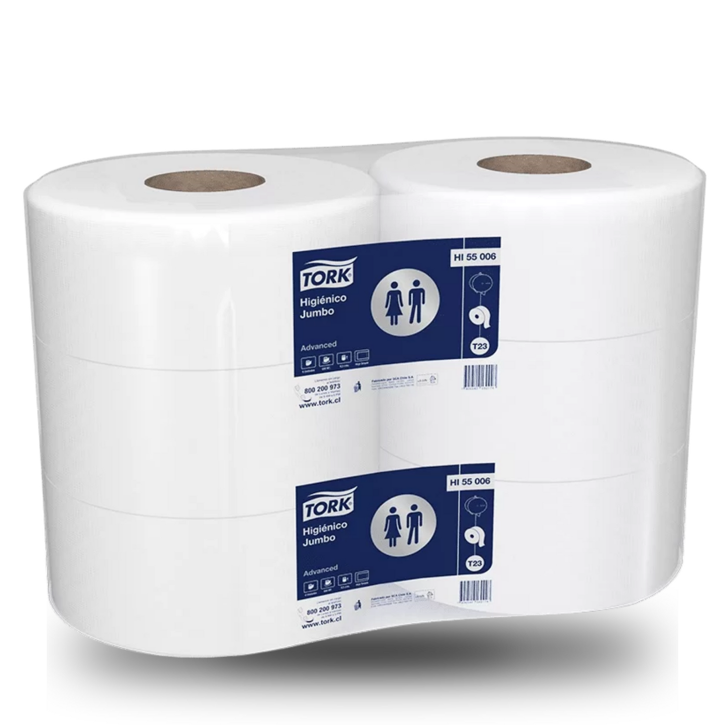 Papel Higiénico Jumbo Tork Advanced - (6 Rollos x 600 metros)