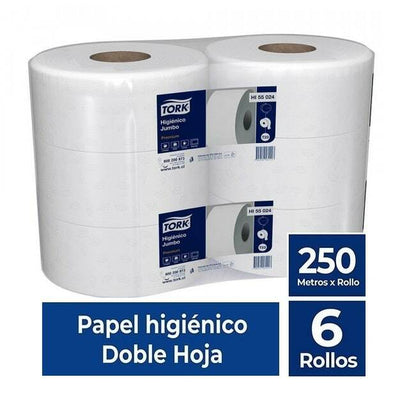 Papel Higiénico Jumbo Tork Premium - (6 Rollos x 250 metros)