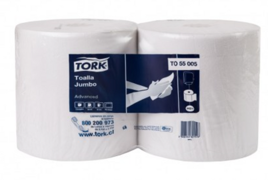 Toalla en Rollo Jumbo Tork Advanced - (2 Rollos x 280 metros)