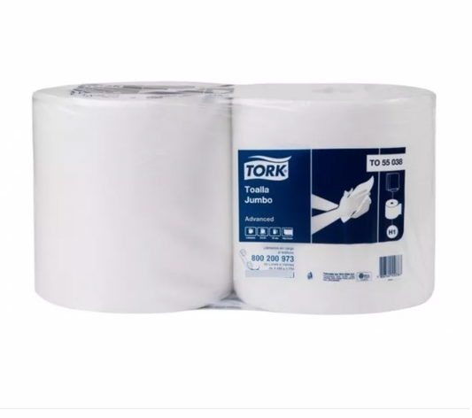 Toalla en Rollo Jumbo Tork Advanced - (2 Rollos x 310 metros)
