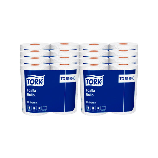 Toalla de Cocina Tork Hoja Doble (16 x 24 Metros)